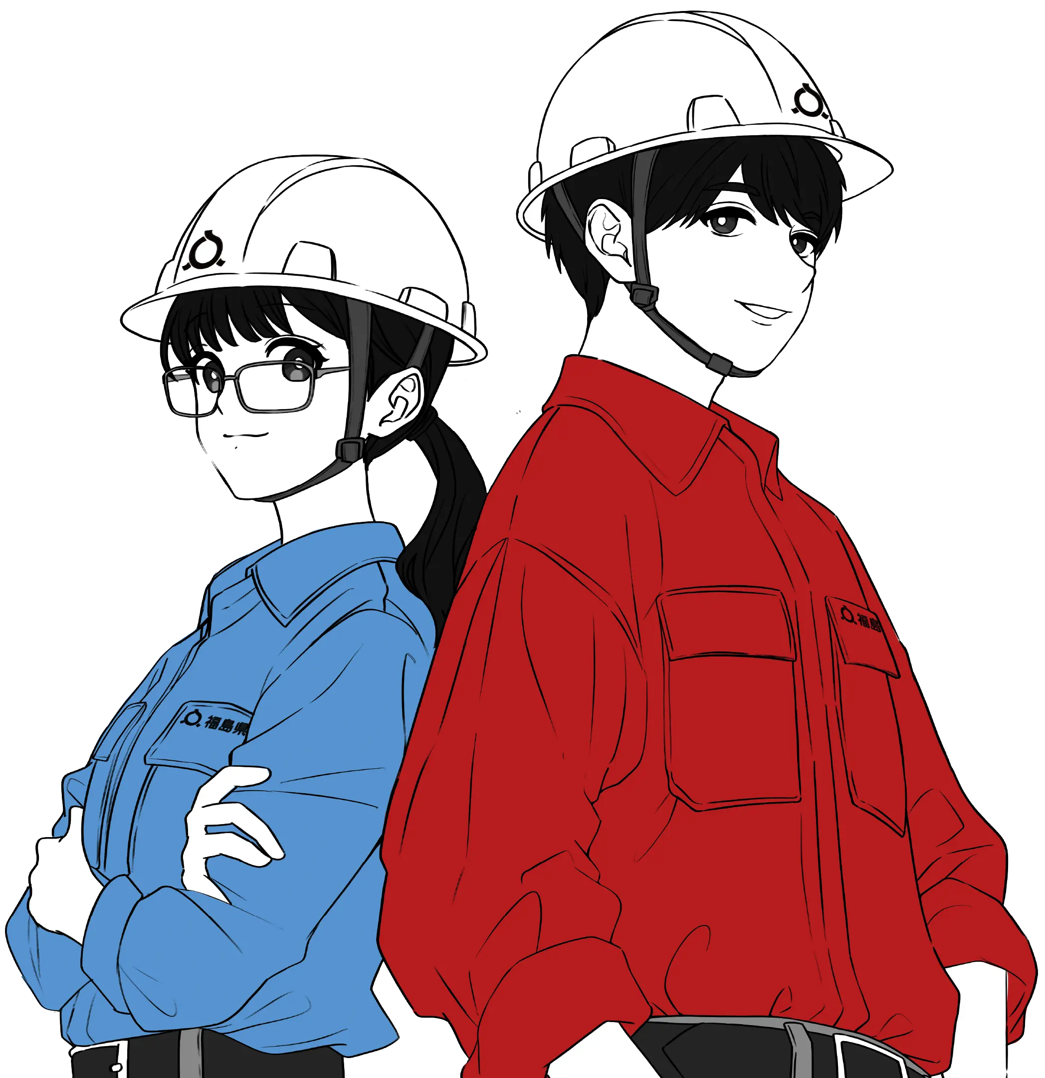 福島県土木職員キャラクターイラスト