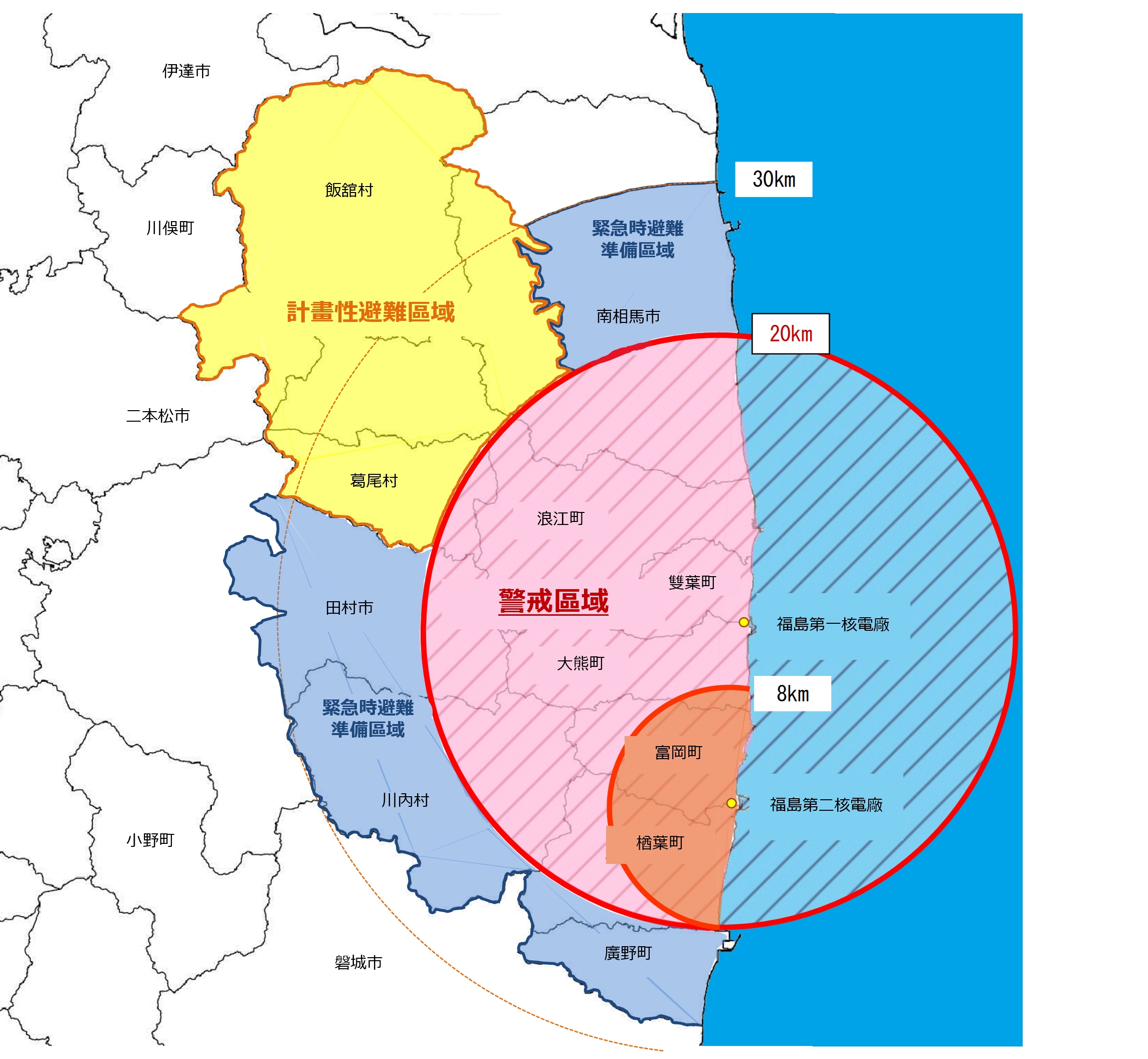 避難區域的狀況（2011年4月22日）.