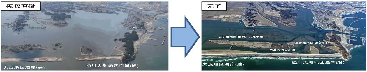 松川大洲地区海岸(漁)、大浜地区海岸(建)
