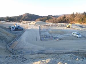 普通教室棟　W棟基礎施工中