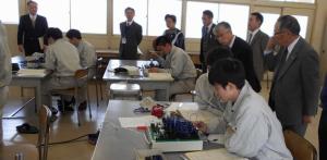 福島工業高校　教育長及び教育委員視察