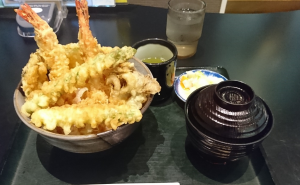 アスパラ天丼