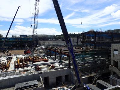 管理棟鉄骨建方