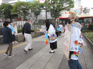 大学生と協働でがん検診街頭キャンペーン