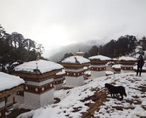 ブータンの雪景色