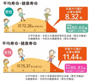 平均寿命と健康寿命