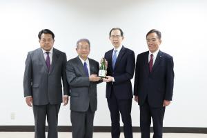 広野町産米を使用した地酒ＰＲ表敬訪問写真