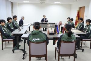 第36回都道府県対抗全日本中学生ソフトテニス大会福島県選手団優勝報告写真1