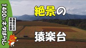 福島県南会津　猿楽台　秋そばの収穫空撮