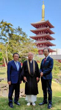 伝法院庭園におけるスリーショット