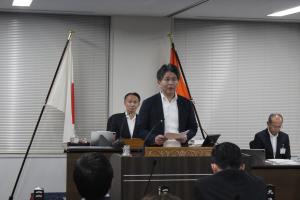 一般質問（高宮光敏議員）の様子