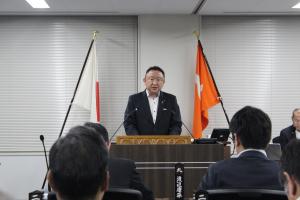 一般質問（大場秀樹議員）の様子