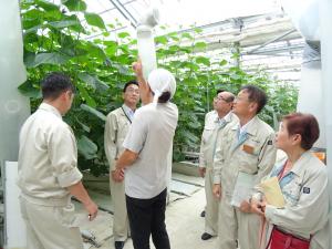 視察を行う農林水産委員会の写真