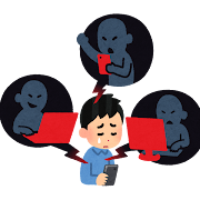 ＳＮＳの嫌がらせを画像で表す