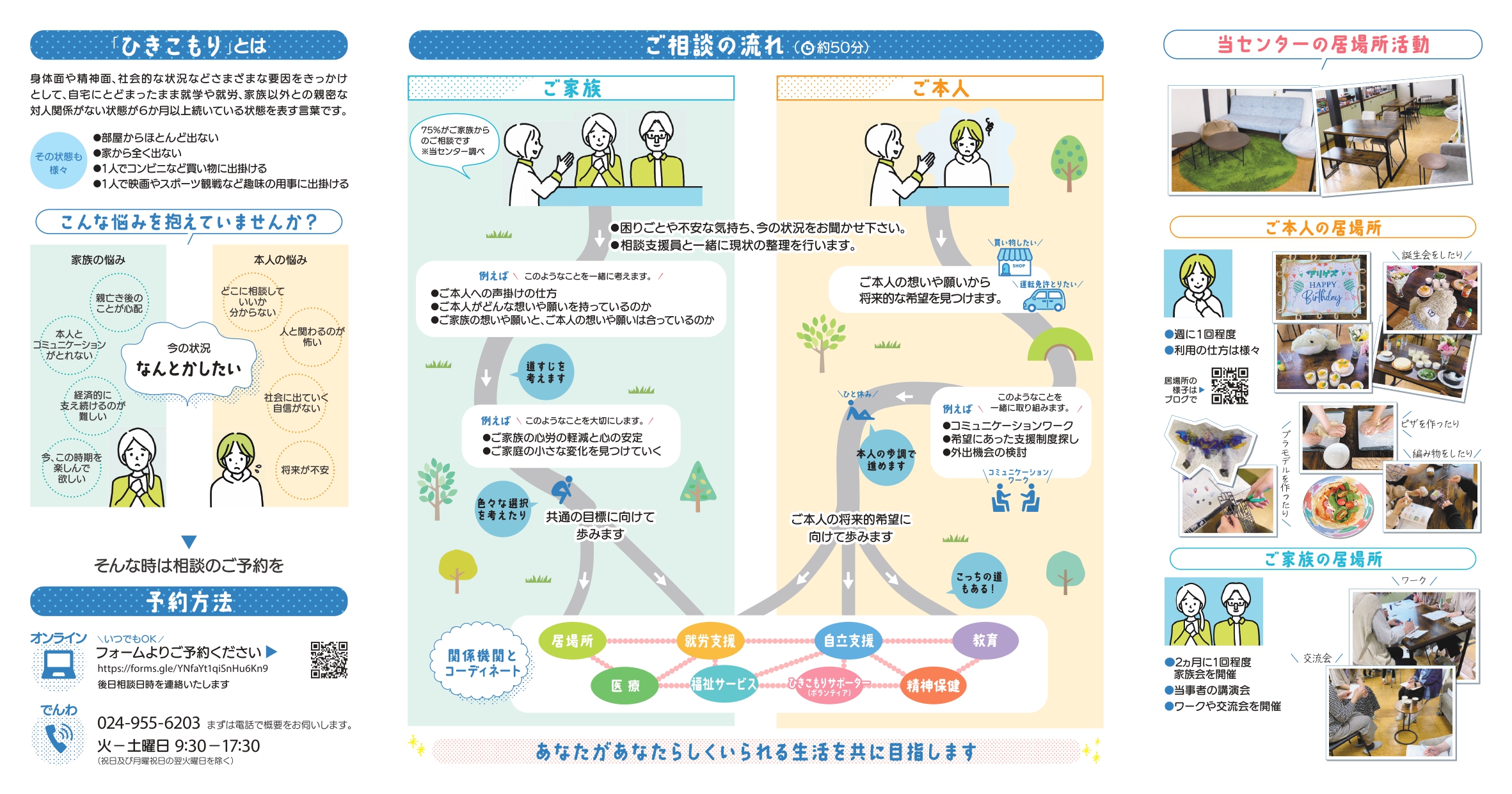 福島県ひきこもり相談支援センターパンフレット裏