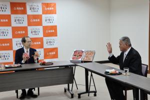 ＪＡふくしま未来及びＪＡ東西しらかわによるいちごの贈呈並びにＪＡふくしま未来によるあんぽ柿の贈呈写真2