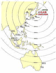 世界の中の小名浜（地図）