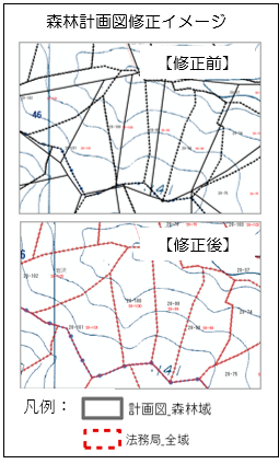 森林計画図修正イメージ