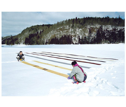 からむしの雪ざらし