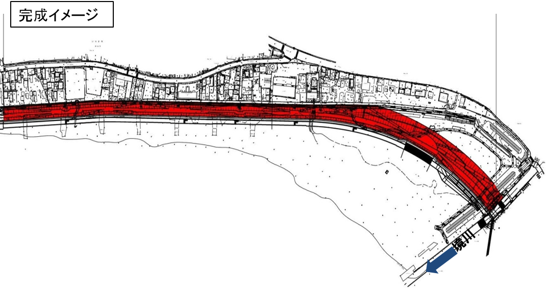 四倉地区防災緑地完成イメージ図