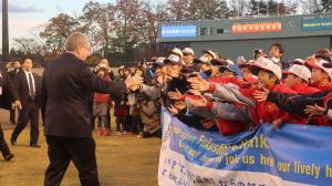 あづま球場視察２